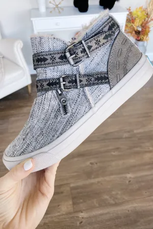 Blowfish Mojo High Top Sneakers- Light Grey