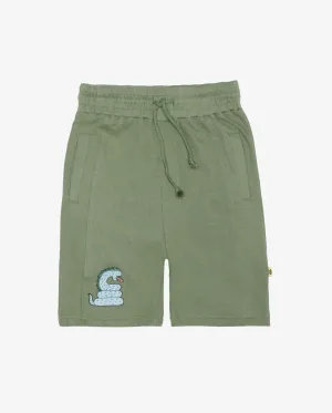 BOB Dino Snake Waffle Shorts - Moss Green