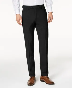 Calvin Klein Mens Skinny fit Dress Pants 38 / 30 Black Solid Stretch