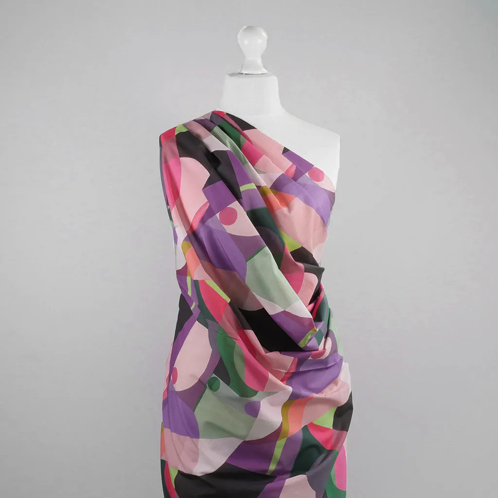 Cotton Voile - Purple Midnight Summer Swim Woven Fabric by Nerida Hansen Sample
