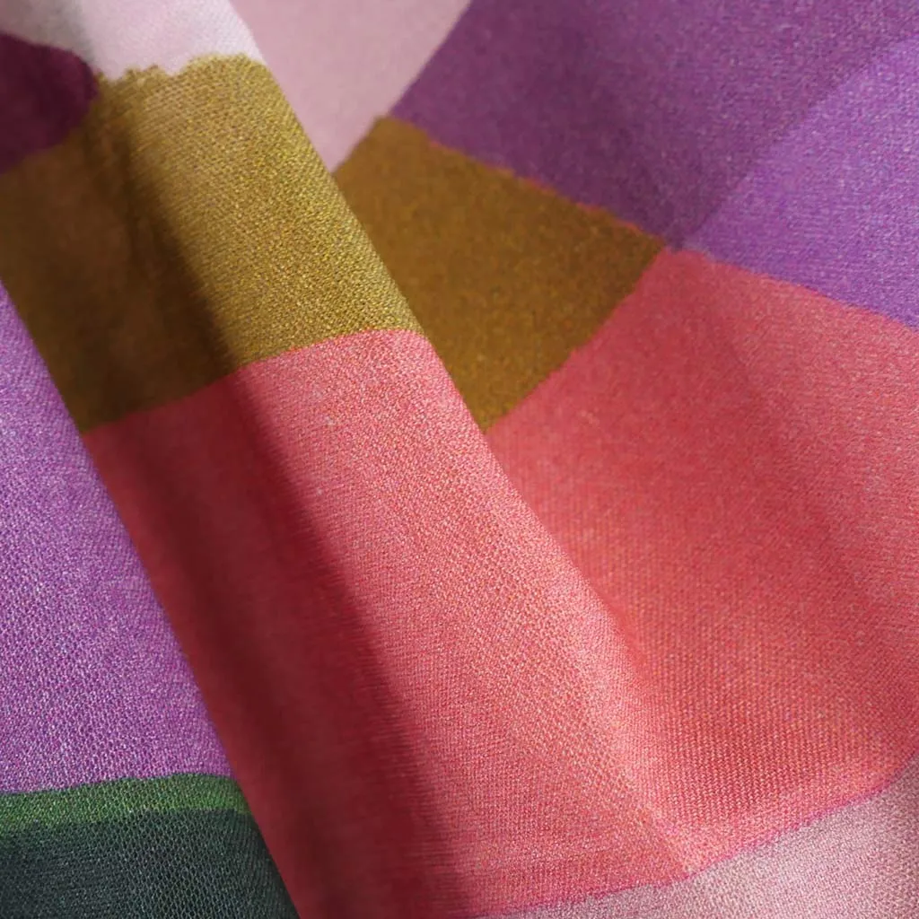 Cotton Voile - Purple Midnight Summer Swim Woven Fabric by Nerida Hansen Sample