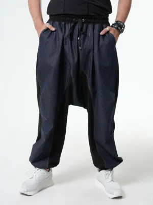 Denim Harem Pants for Men