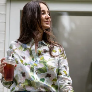 Forever Floral Collared Linen Blouse