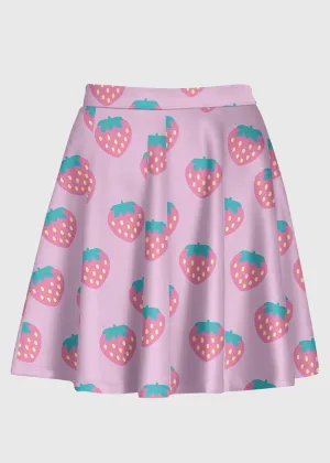 Kawaii Pink Strawberry Skirt