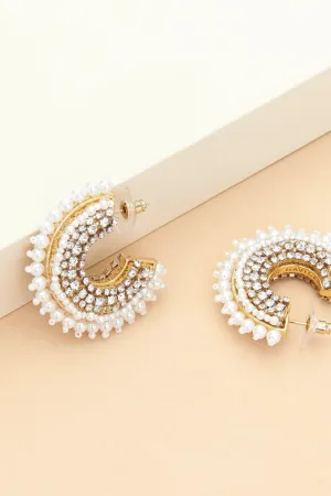Mini Pearl Fiona Hoops