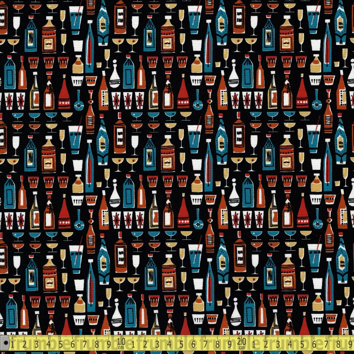 Mothers Little Helper (Black) Quilting Fabric by Michael Miller (Per Metre)