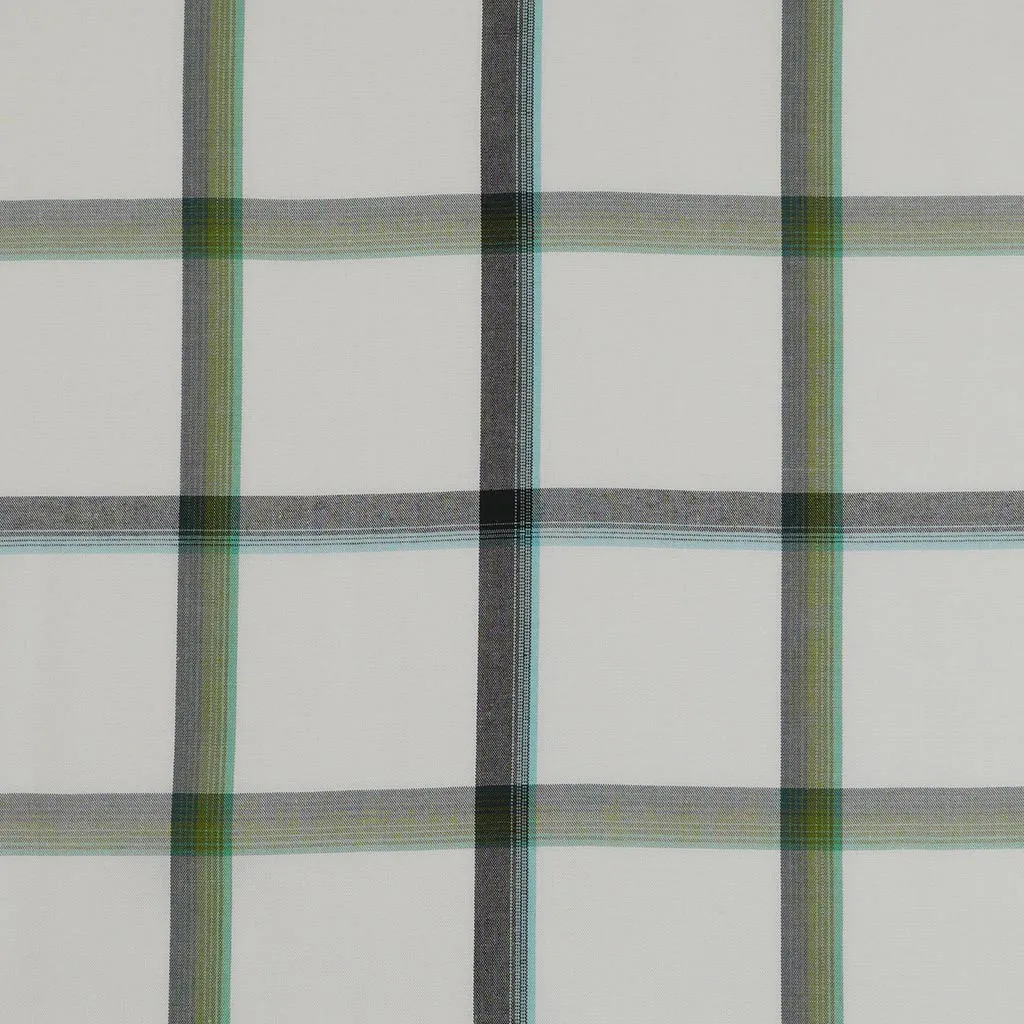 Nairn - Green Yarn Dyed Asymmetrical Plaid Woven Fabric Sample