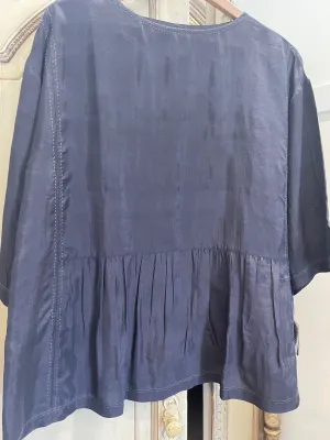 PADMA SILK TOP - Charcoal