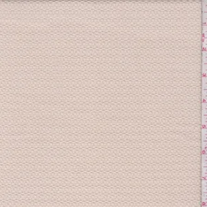 Peach Beige Textured Techno Knit Fabric