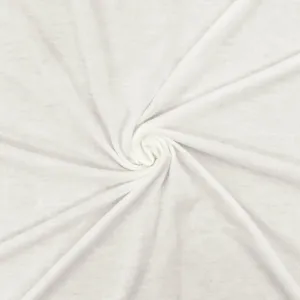 Simple White Solid Stretch Cotton Tissue Jersey Knit Fabric