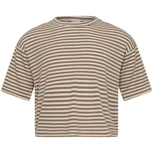 Sofie Schnoor Beige Striped T-Shirt
