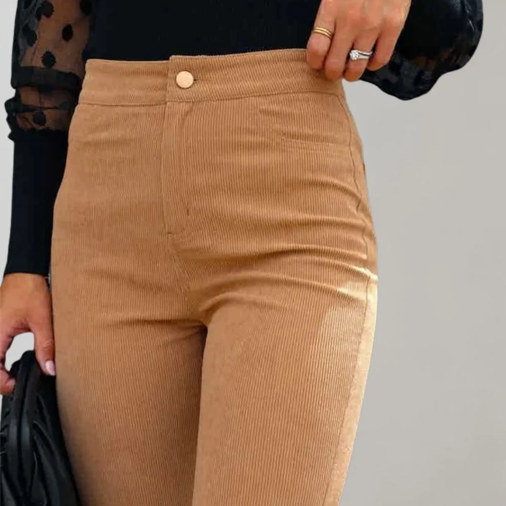 Sylis | Trendy Corduroy Flared Trousers