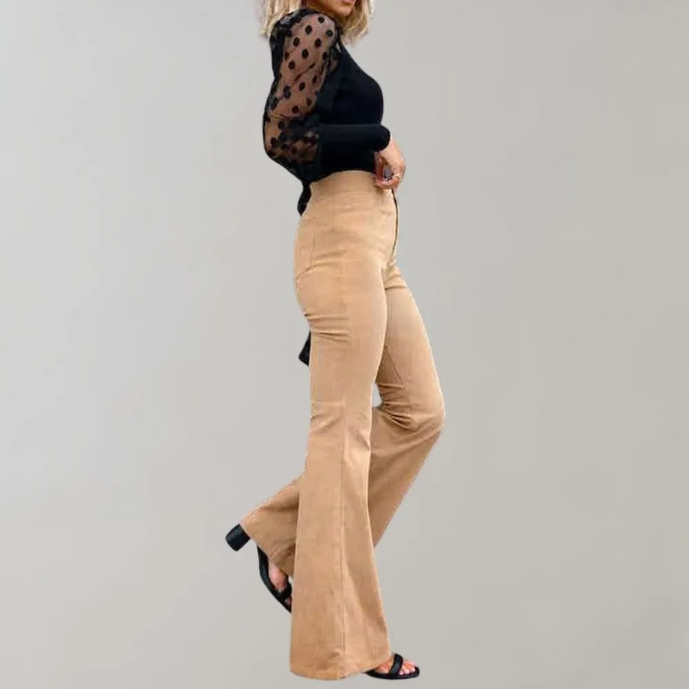 Sylis | Trendy Corduroy Flared Trousers