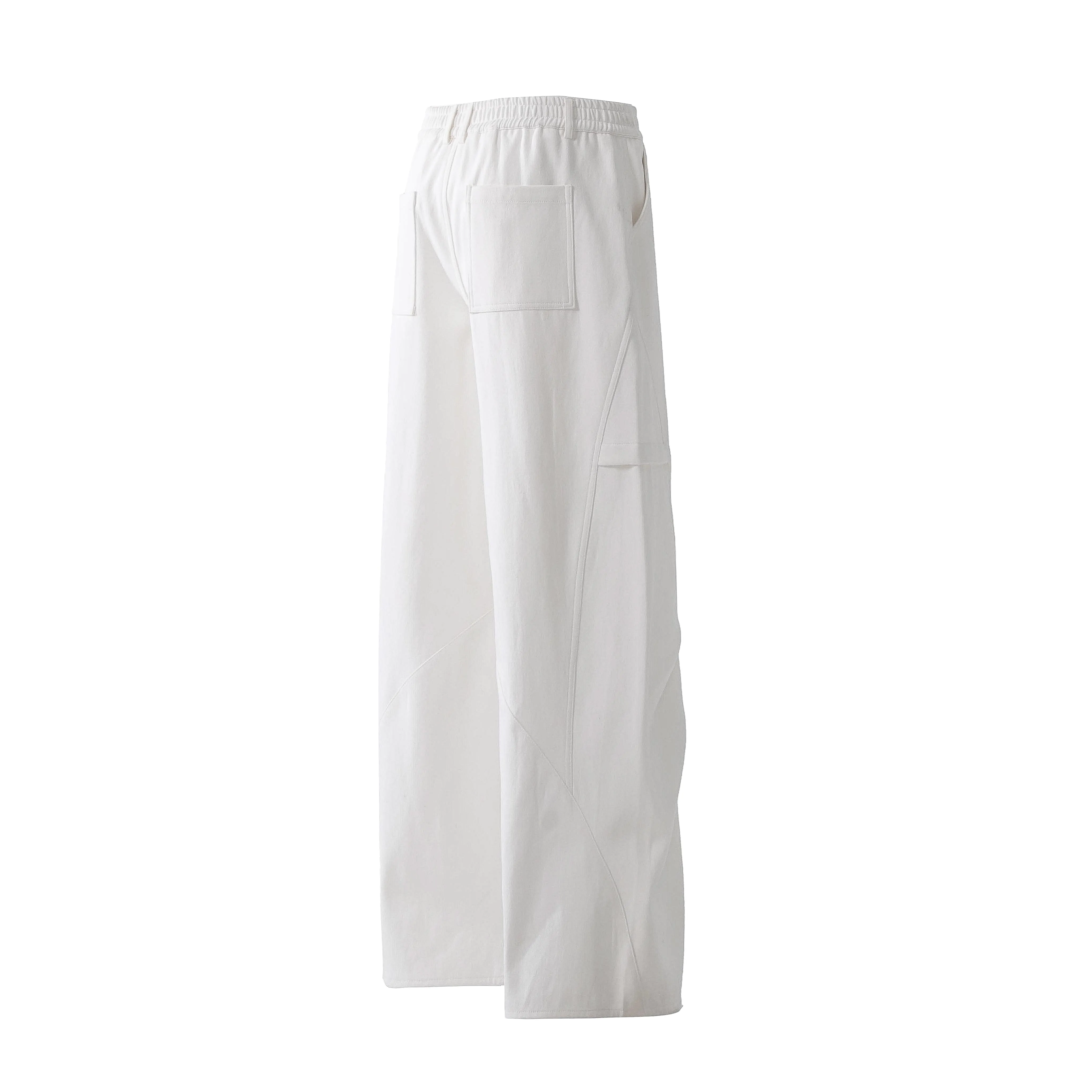 Trendy Curved Hem Casual Pants