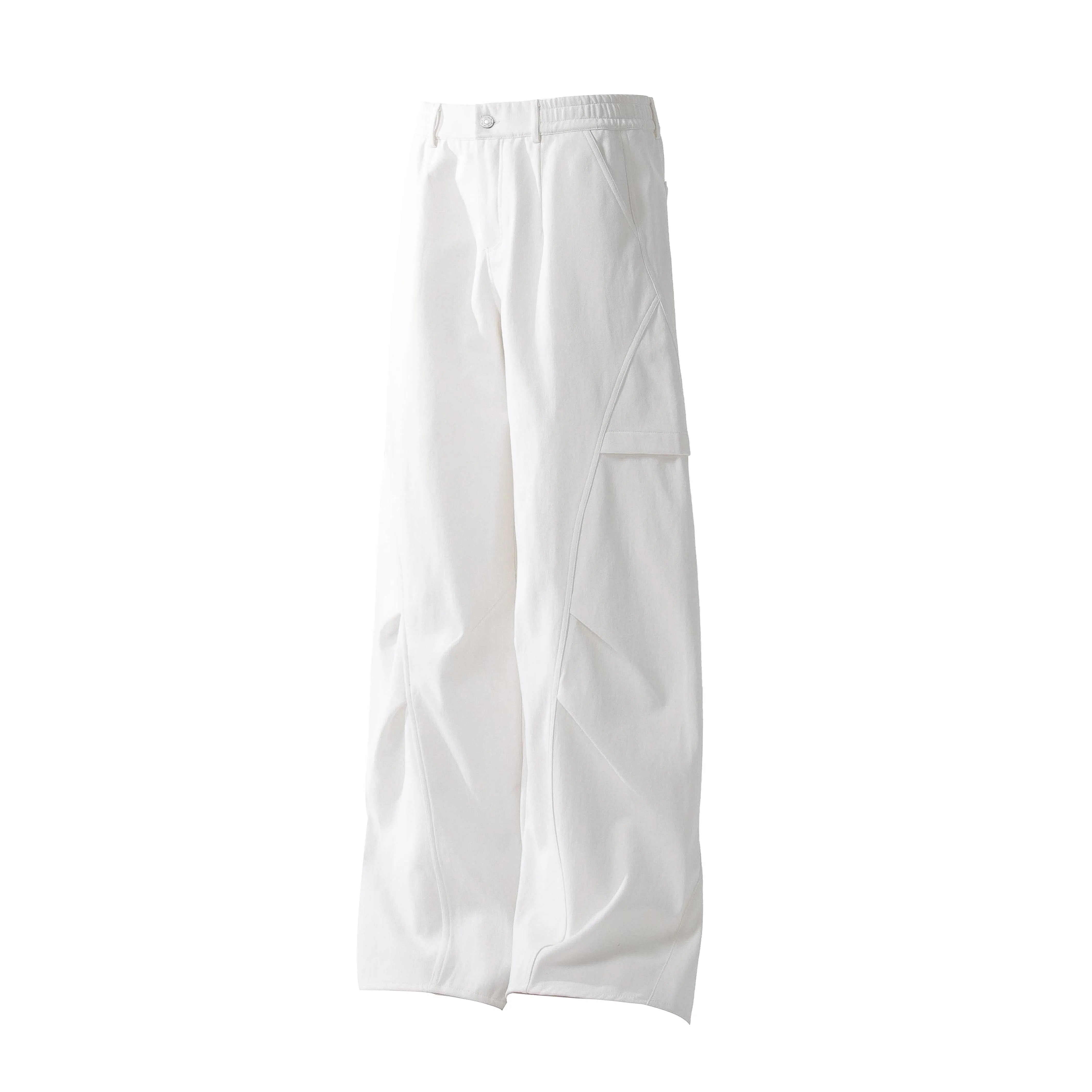 Trendy Curved Hem Casual Pants