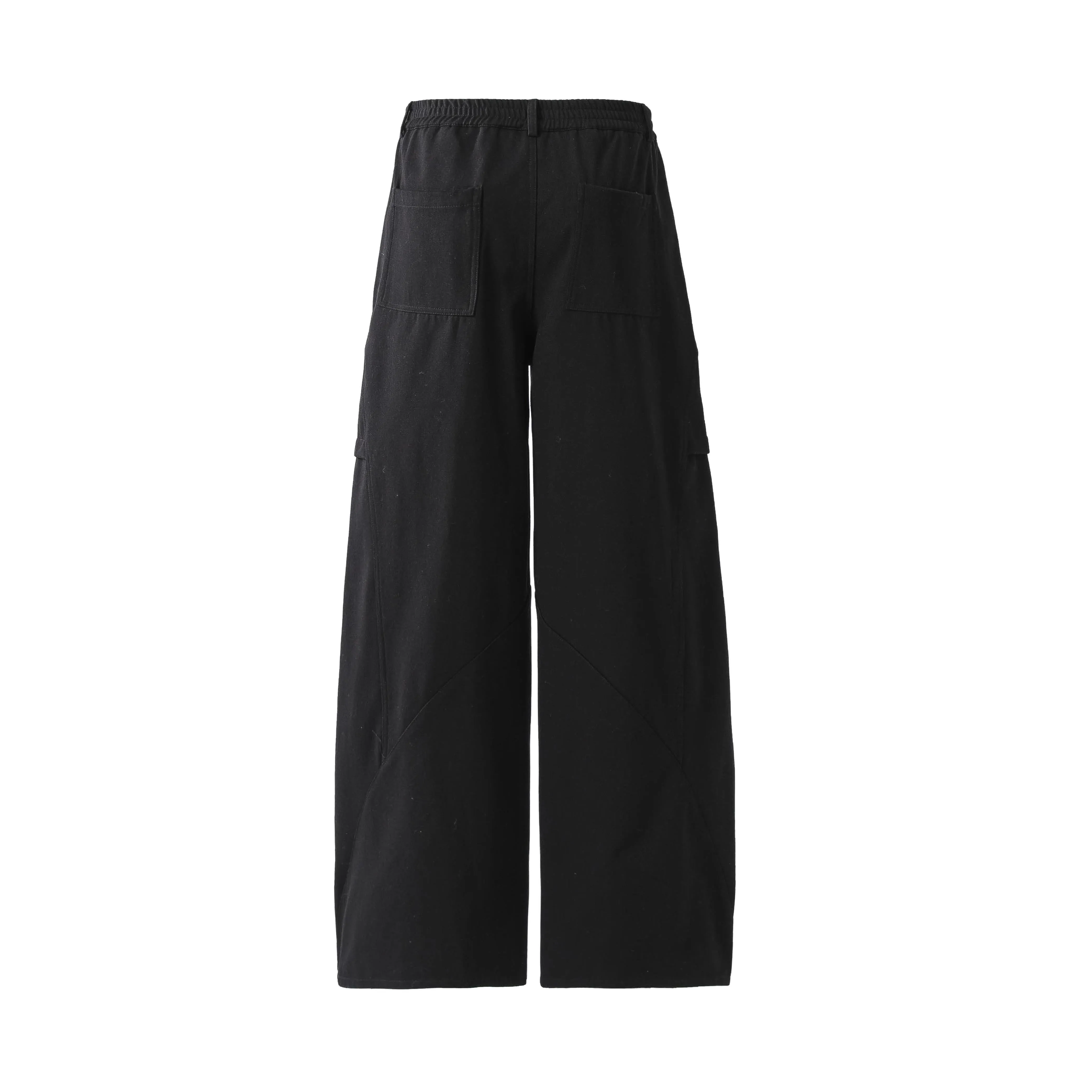 Trendy Curved Hem Casual Pants