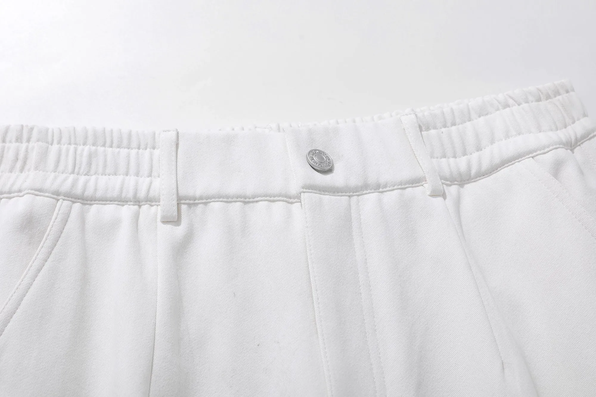 Trendy Curved Hem Casual Pants