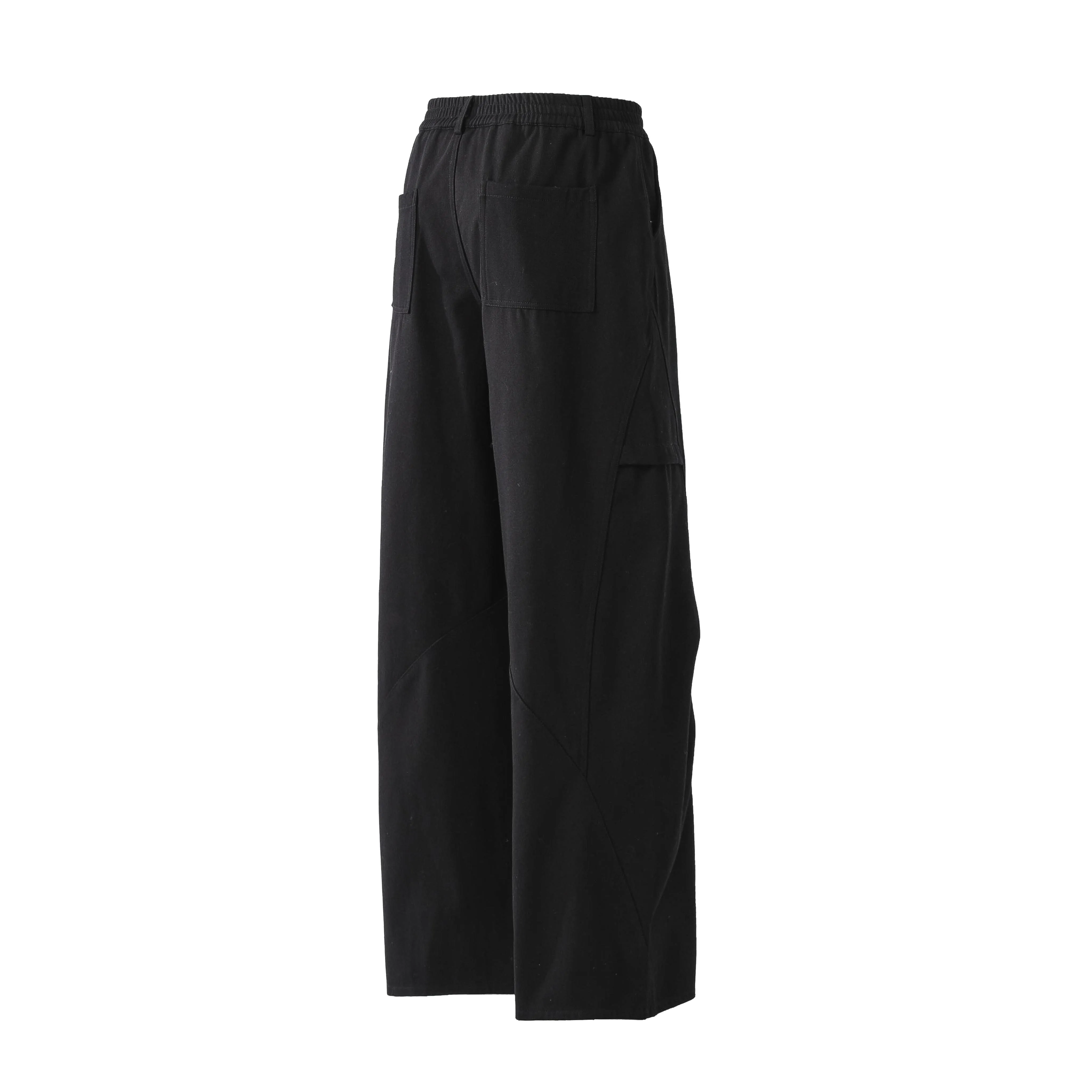 Trendy Curved Hem Casual Pants