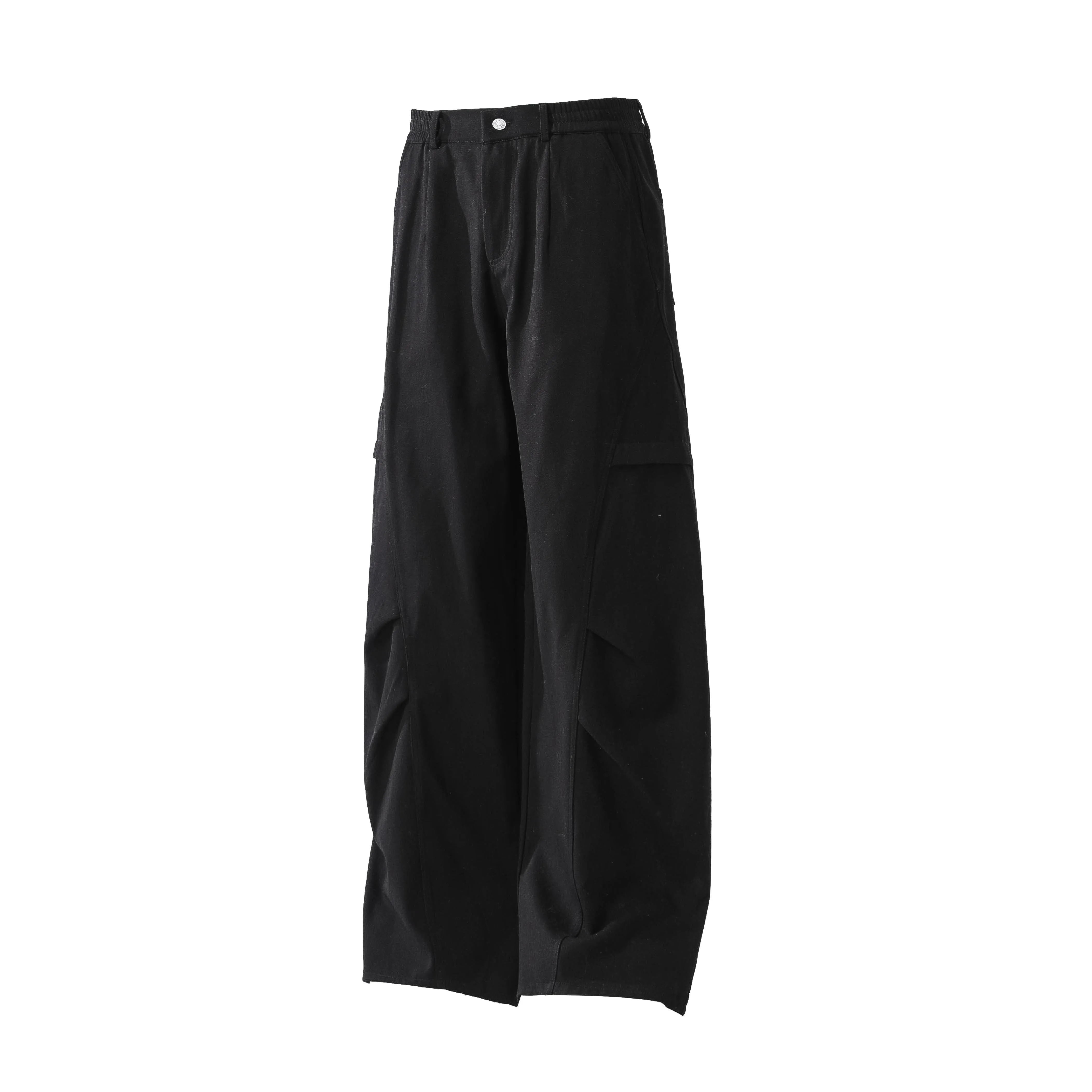 Trendy Curved Hem Casual Pants