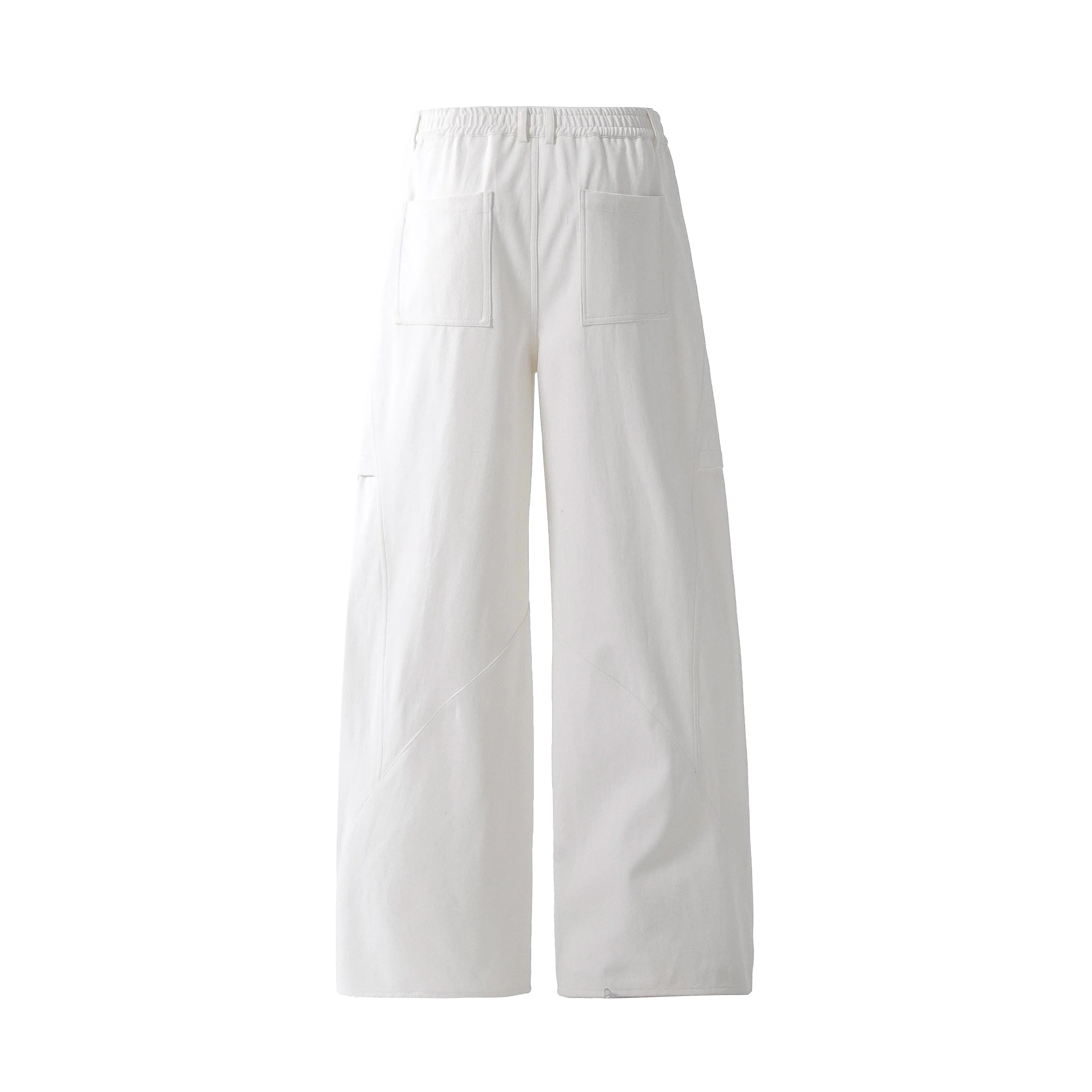Trendy Curved Hem Casual Pants