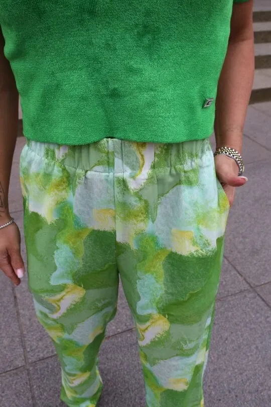 Valentin Studio - Comfy Batik Pants - Green